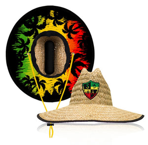 Rasta Under Brim Straw Hat