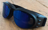 Bobster Cruiser 3. Blue Revo w/4 sets of lenses.